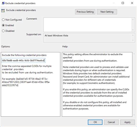 how to disable microsoft smart card provider|Hiding Password credentialprovider without limiting functionality.